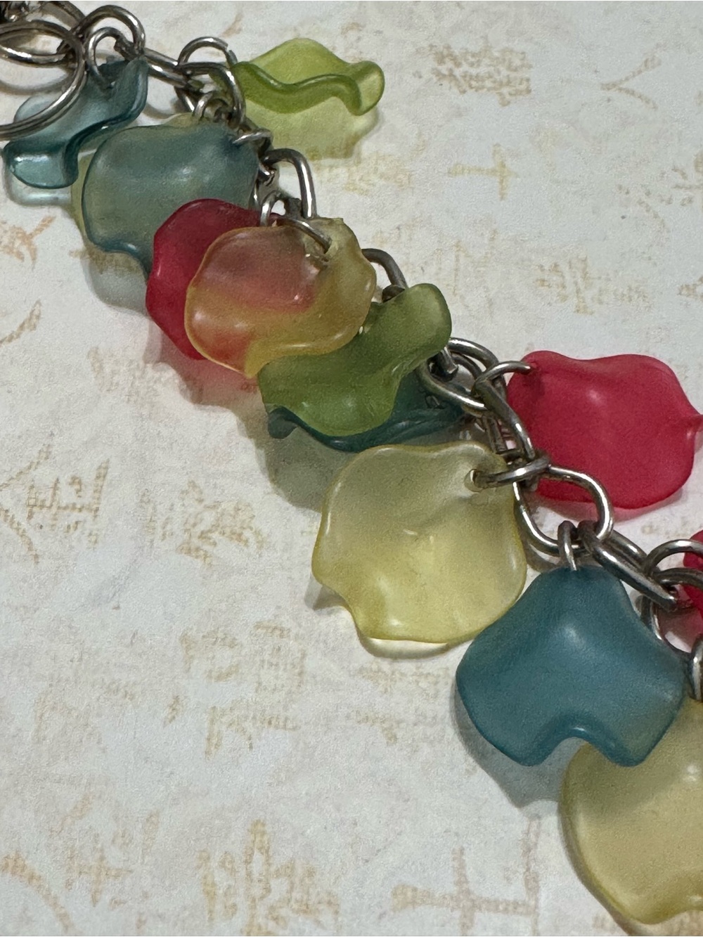 FLOWER PETALS HANG TAG BAG TAG KEY RING - Picture 3 of 6